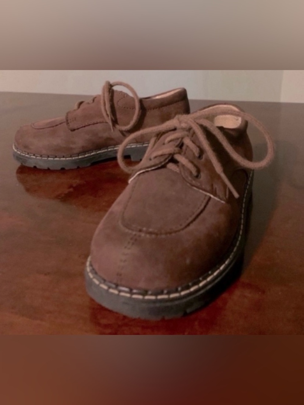 Tartine et Chocolat Brown Suede Dress Shoes